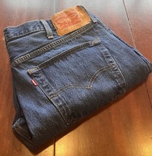 Levis 501 Jeans Mens 40x30 Blue Original Button Fly Straight Fit Measures 40x29