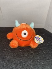 Aurora Palm Pals Oggy Monster 1-049 NEW Orange With Blue Horns