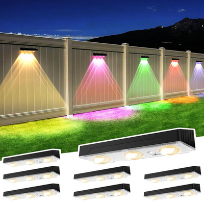 Wanjotec Solar Fence Lights Outdoor 2025 Upgraded Solar Fence Lights Have 3 X