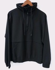 90 Degree By Reflex Women's Mountain Anorak Pullover 1/4 Zip Jacket Sz L Black