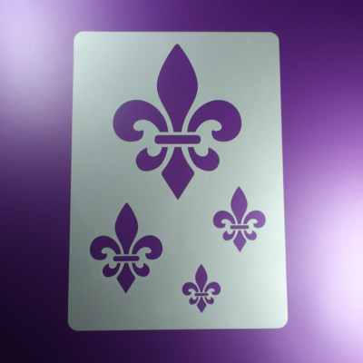 A4 Schablone Fleur de Lis 4 Französische Lilien - BO470