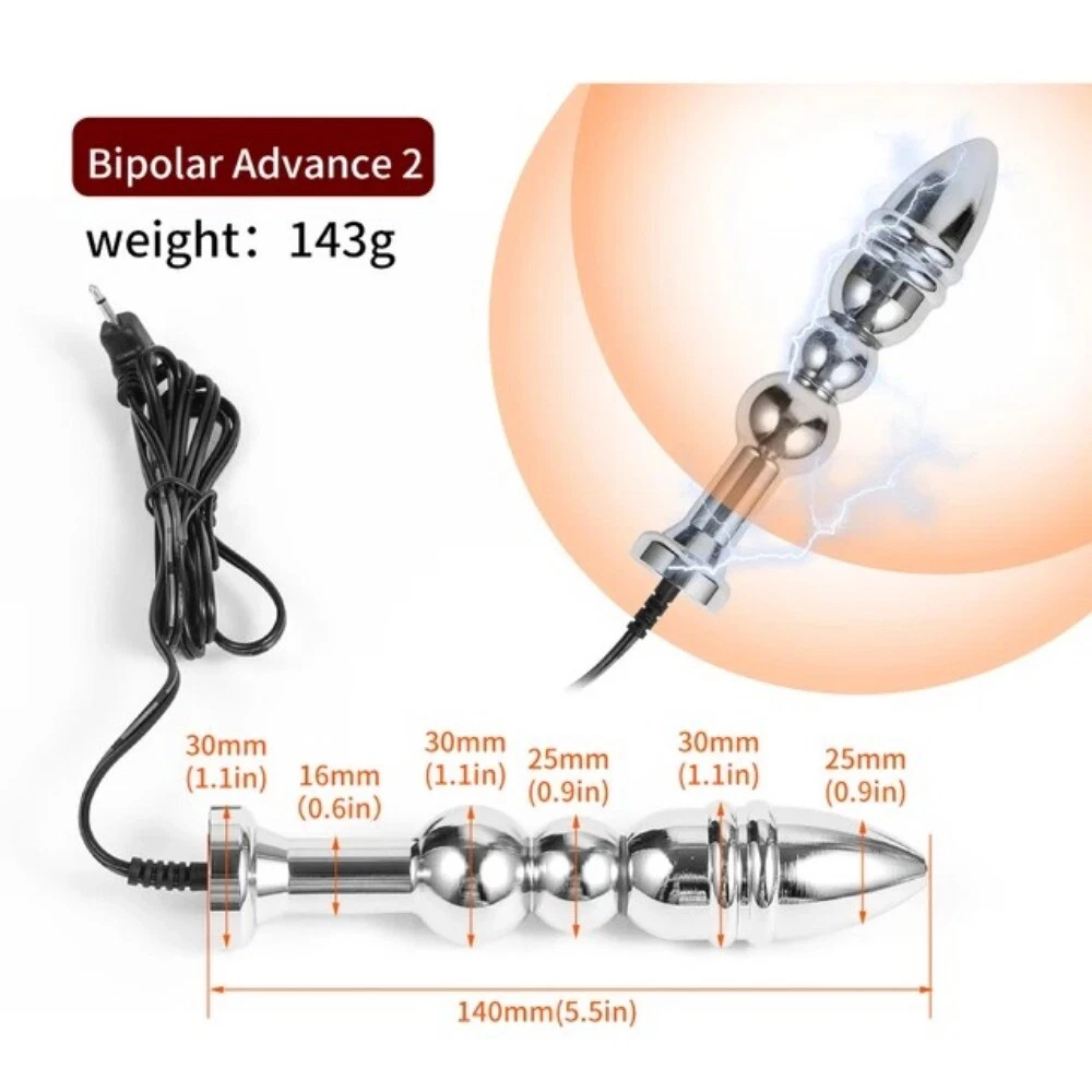 Electro E-Stim Metal Stainless Steel Beads Pulse Plugs Estim Stretching  Dilator | eBay