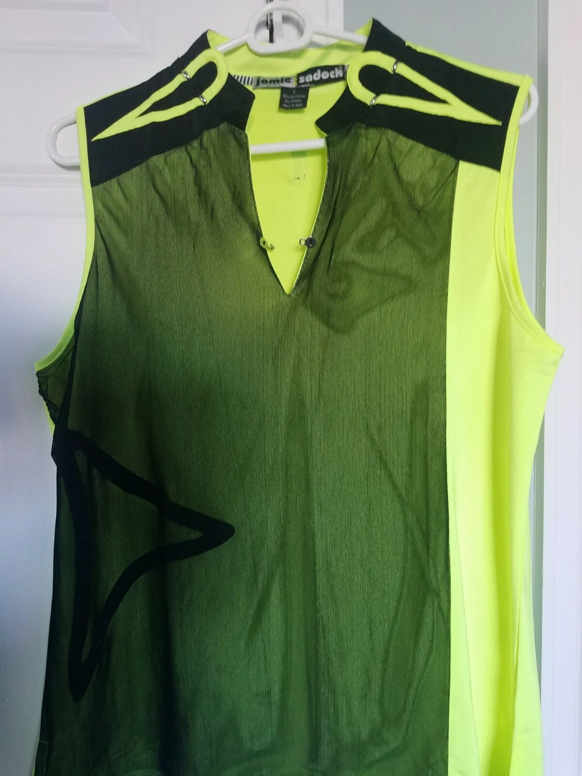 Jamie Sadock 3 Pieces. Soft Lime Green. Top Large, skirt 12, short capris 12.