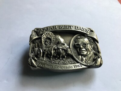 Original  USA Belt Buckle, Gürtelschnalle , Colorado, Sterling