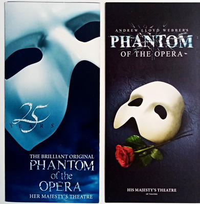 The Phantom of The Opera London Her Majesty's Theatre Flyers x 2