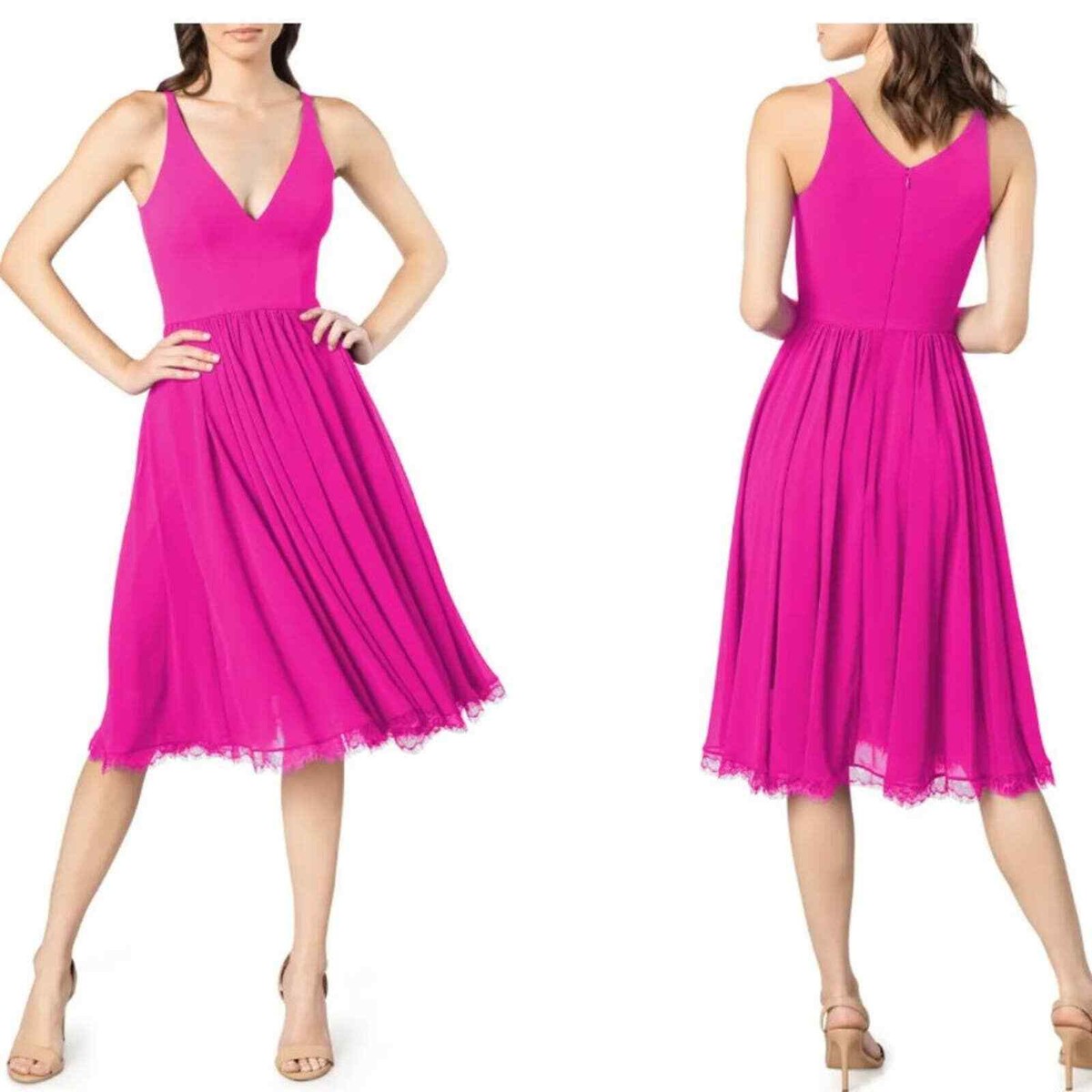 knee length dresses for ladies Alicia Mixed Media Dress – Dress the Population