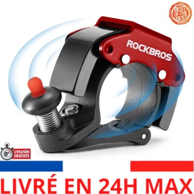 Sonnette Vélo En Alliage D'aluminium – Dorée, Forme C, Volume 80-110 DB – Compatible Guidon 22-24 Mm, Design Caché