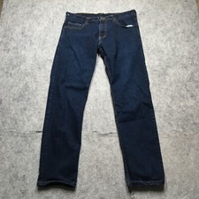 Dearborn Denim Apparel Jeans Mens 35x31 Blue Dark Wash Straight Regular Tailored