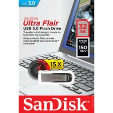 SanDisk 32GB Ultra Flair USB 3.0 150MB/s Flash Mini Pen Drive Fast Thumb Stick 