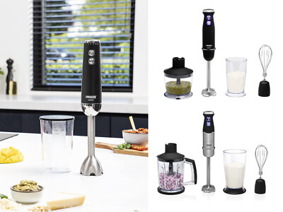 Edelstahl Stabmixer mit Turbo Funktion, Handmixer Pürierstab Zauberstab Pürierer