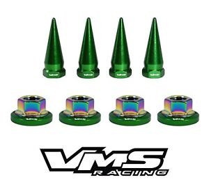 Details about  / 4 VMS RACING 14MM STRUT TOWER SPIKES NEO CHROME WASHERS NUTS FOR MITSUBISHI