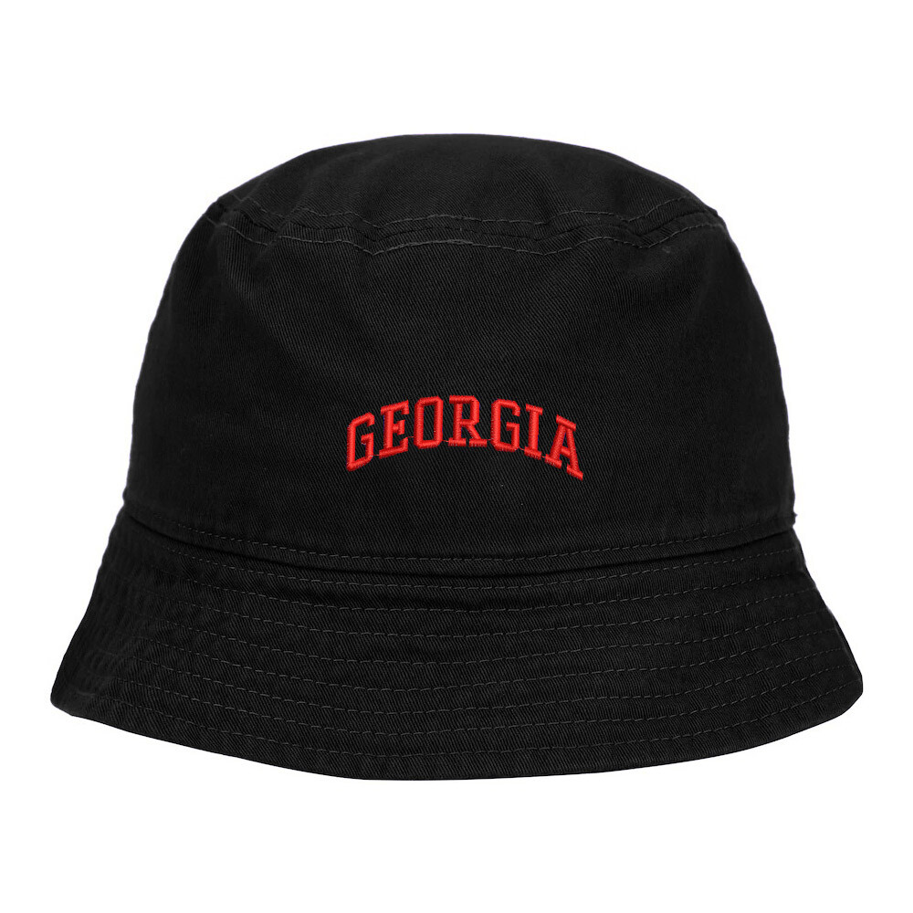 Bucket Hat for Men&Women Georgia - GA Embroidered Cotton Beach Sun Hat-image