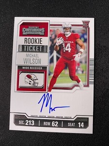 2023 Panini Contenders Michael Wilson Rookie Ticket Variation Auto rc