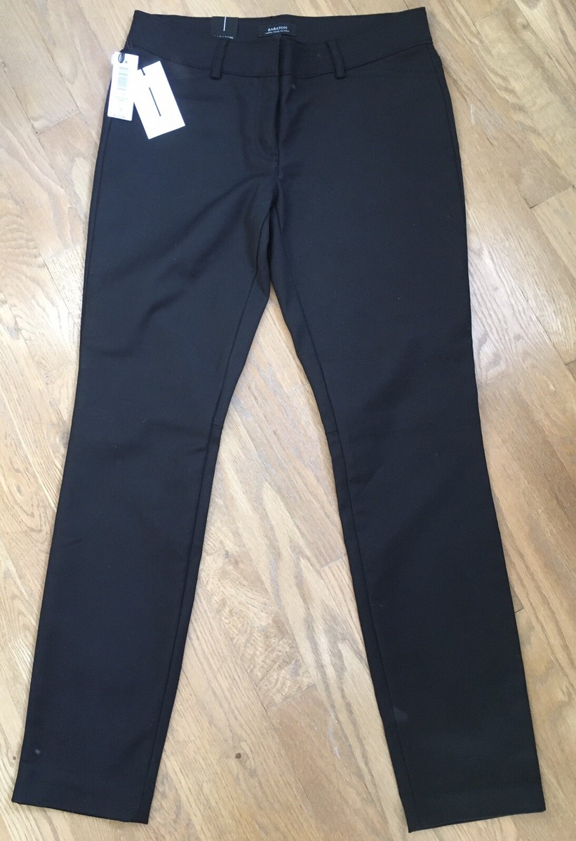 NWT Aritzia Babaton GREGORY Slim Fit Black Pants Size Stretch