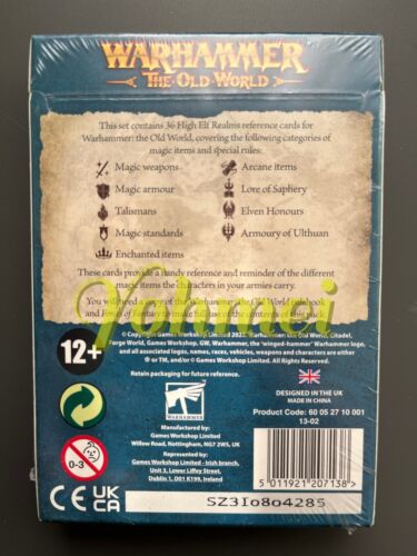High Elf Realms Reference Card Pack - Old World - English - NEW - Picture 2 of 2