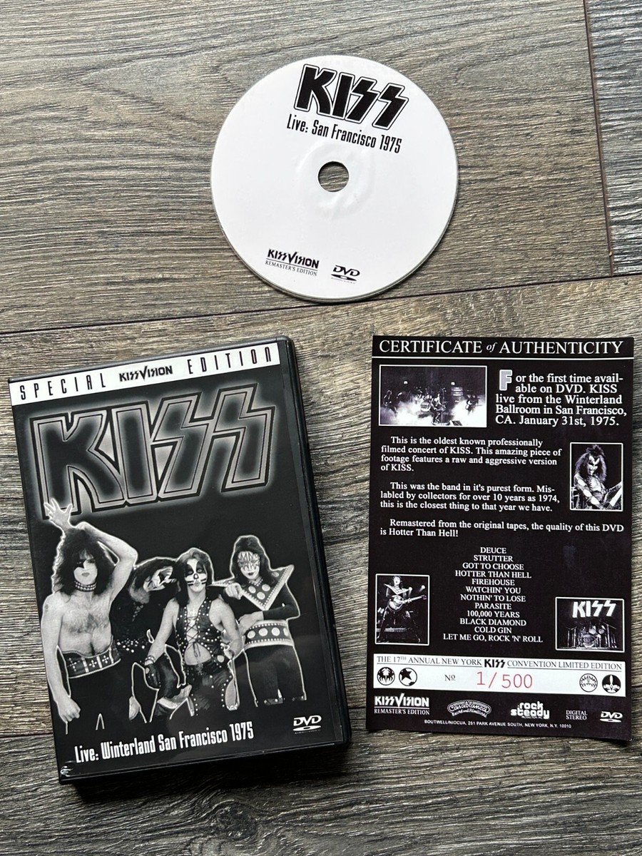 キズ CD DVD KISS DVD Winterland San Fran 1975 Concert KISSVISION Ltd CoA