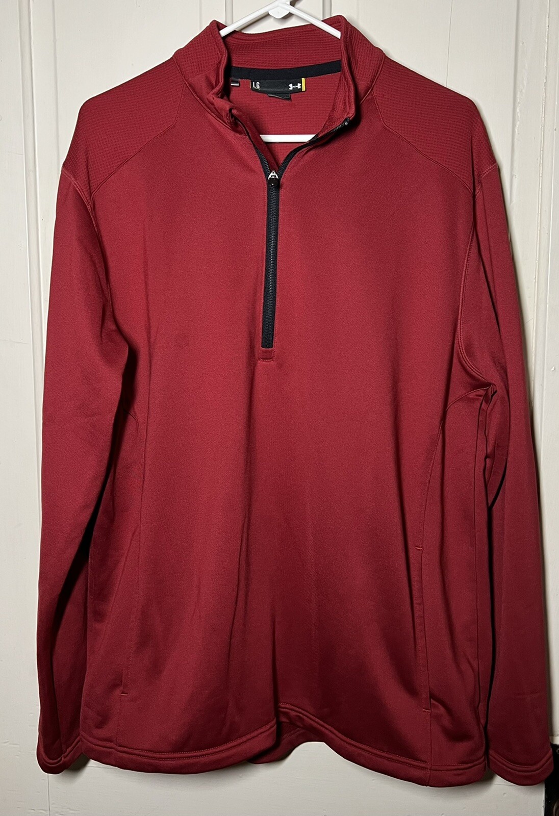 Under Amour Red Polyester Pullover Half Zip Sweat… - image 1
