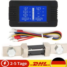 LCD DC Monitor Volt Amperemeter Meter Batterie Anzeige Tester Shunt 100A 0-200V