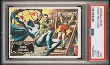 1966 Topps Batman Black Bat Robin Rescued #38 PSA 9 oc Pop 12 Vintage DCU