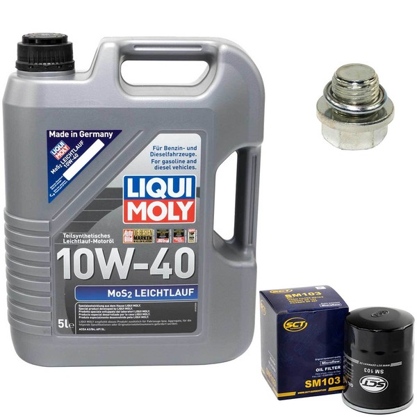 MotoröL Set 10W-40 5 Liter + ÖLfilter + Schraube FüR Mitsubishi Colt VI 1.1 1.3-image