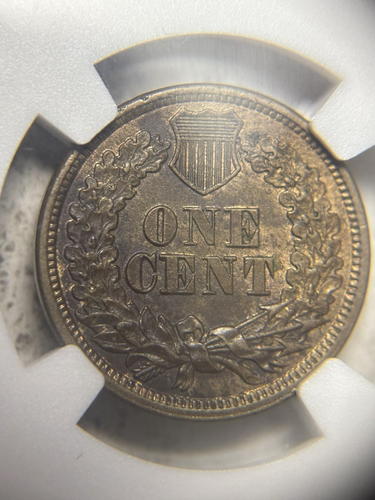 1862 1C Indian Head Cent NGC UNC Details, Environmental Damage - Picture 3 of 3