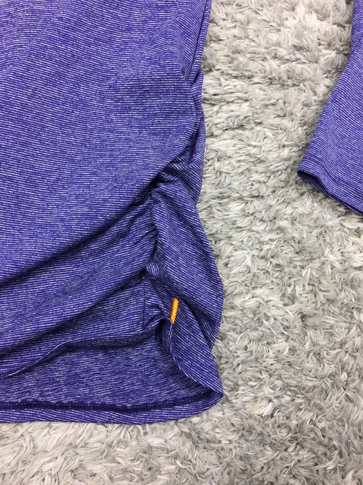 Camisa Lucy Mujer Talla Pequeña Azul Manga Larga Elástica Activa Cuello Redondo Foto 4 de 4