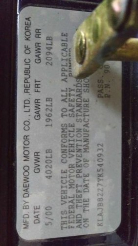 2000 Daewoo Nubira Rear Ash Tray - Picture 10 of 12