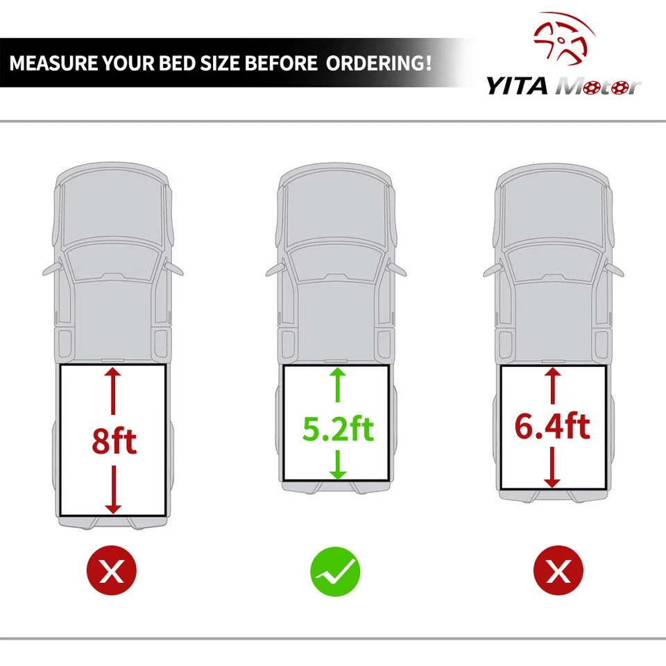5.2FT Hard Tonneau Cover Tri-Fold For 2015-2026 Chevy Colorado GMC Canyon Truck - Image 2 of 4