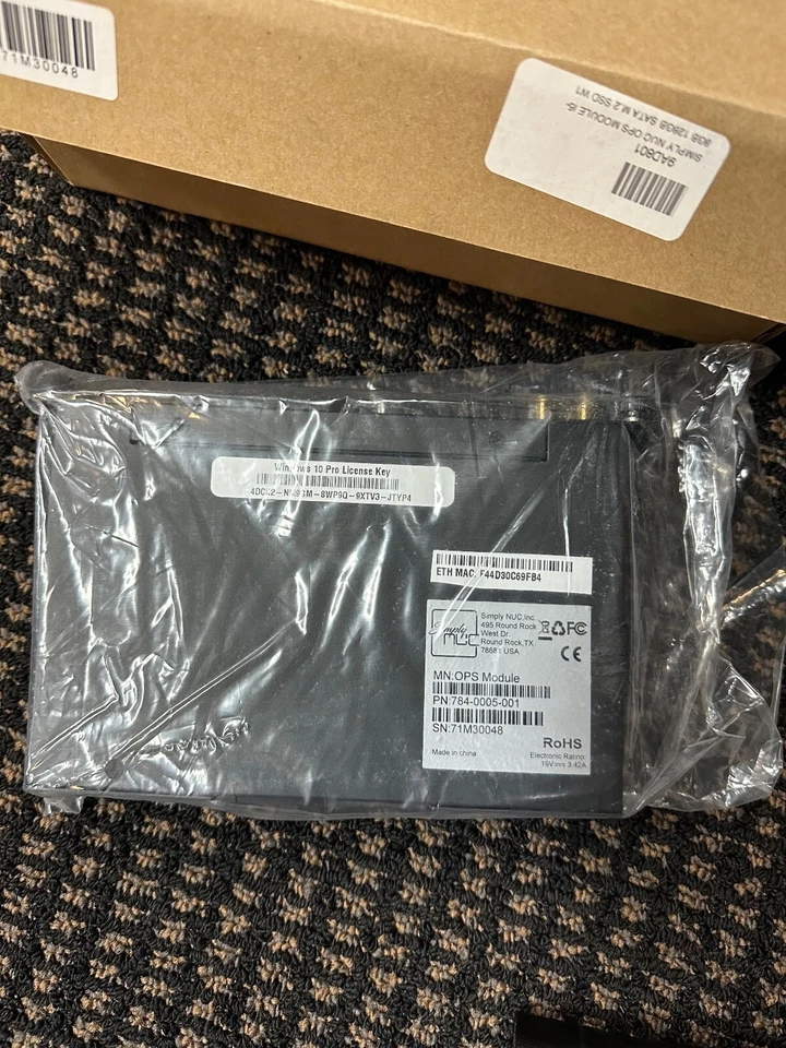 Simply NUC i3 Elk OPS Module & Mini PC - i3-8145 4GB 512GB NVME SSD W10 Pro - Image 2 of 4