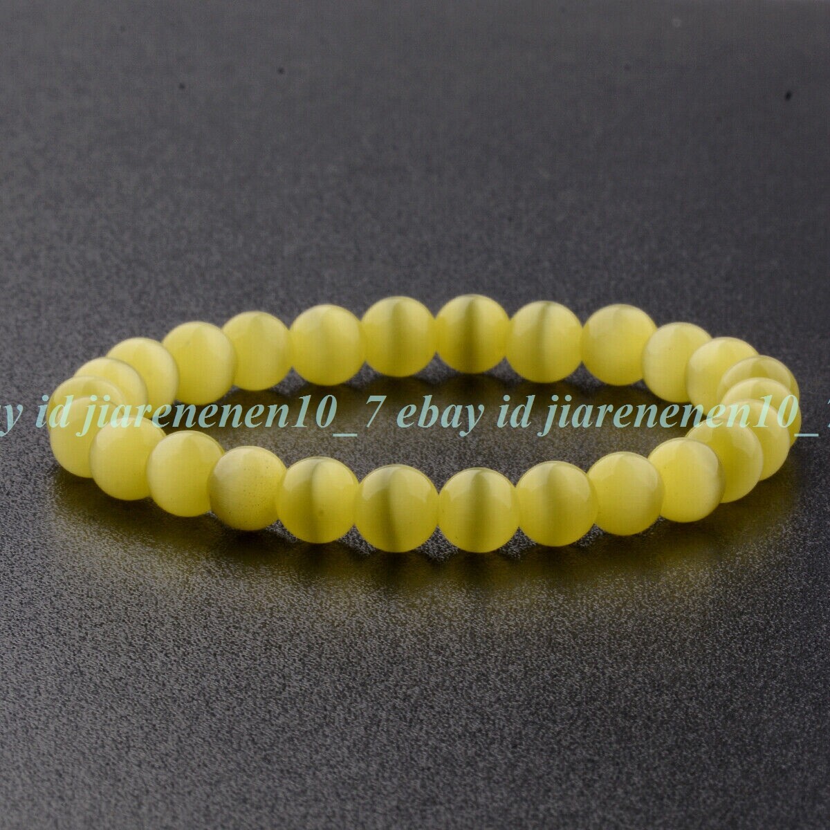 ⭐︎Bead⭐︎ 8mm Smooth Cat Eye Stone Bracelet Opal Bracelet Pink Blue