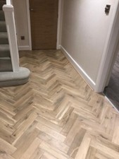 OAK HERRINGBONE 18/5mm ENGINEERED WOOD FLOORING.HAND CARVED. DIY  "SAMPLE" ✅✅✅