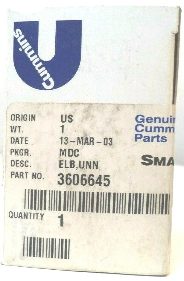 Cummins Male Union Elbow 3606645 | eBay