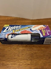 Ziploc Vacuum Starter Kit Hand Pump With 3 Freezer Quart Bag