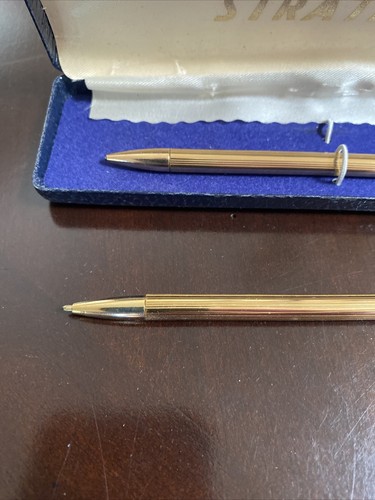 Vintage Stratford gold getönter STIFT & BLEISTIFT Mechanik-SET mit Originaletui - Bild 8 von 9