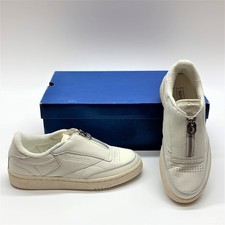 Reebok Club C 85 BS6612 White Zip Closure Classic Sneakers Shoes Womens 6