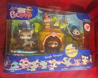 LITTLEST PET SHOP Jungle Hangout 2008 Hungriest Cat #852 Monkey #853 Bird #854-