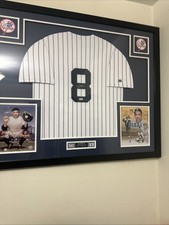 Yogi Berra Autographed and Framed Pinstriped New York Jersey Auto JSA COA