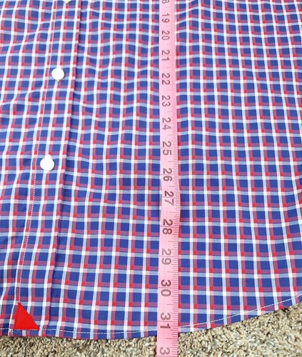 UNTUCKit Mens Blue Check Nylon Blend Stuhlmuller Longsleeve Shirt Size XXL - Picture 6 of 8