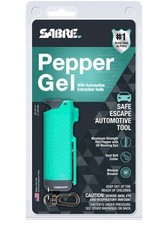 Sabre Pepper Spray - Pepper Gel Auto Tool Teal 3 In 1 UV Marking