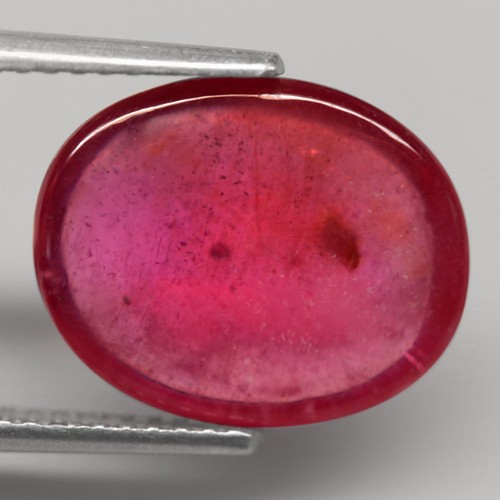 5.55Ct. Natural Gemstone Ruby Pinkish Red Oval Cabochon Mozambique Sparkling! - Picture 5 of 7