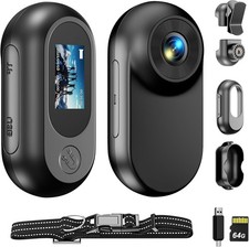 Mini Body Camera 64GB 1080P Tiny Cam Portable Thumb Action 32G