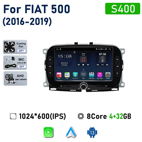 Android Car Radio For Fiat 500 2016-2019 Multimedia Stereo GPS Player Screen - Picture 32 of 39
