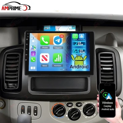 RIMOODY Radio Coche Android 15 GPS Navi BT 2+64G Para Opel Vivaro A Renault Trafic 2010-14