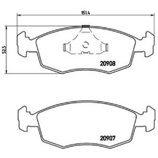Satz Bremsbeläge Bremsklötze vorne für Ford Escort 4 GAF 5 AAL ALL ANL | 3101