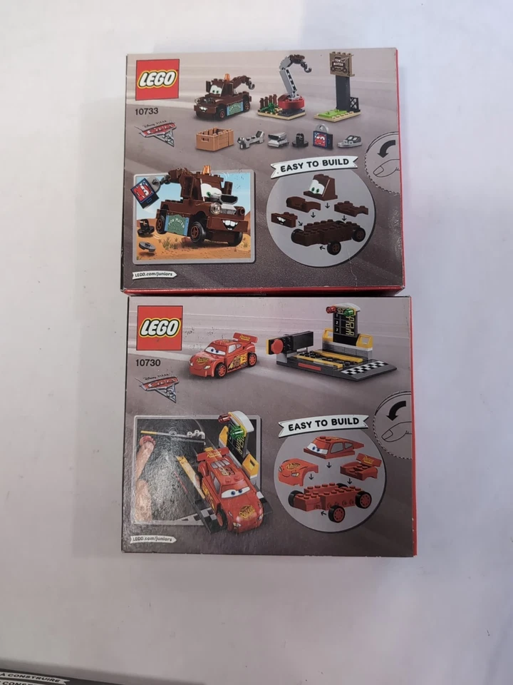 Lot Of 2 LEGO Juniors Cars 3 10730 10733 Lightning McQueen Mater NSIB Retired - Image 2 of 3