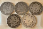 Lot of Five (5) Mixed Date Morgan Silver Dollar - 90% Silver $1 Coins