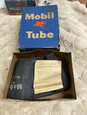 VINTAGE NEW OLD STOCK MOBIL GAS INNER TUBE IN ORIGINAL BOX SERVICE GAS STATION