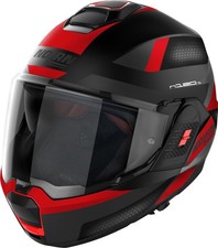 Nolan N120-1 - Subway Flat Black/Red 022 - SA...
