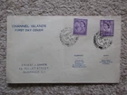 18 AUG 1958 GUERNSEY & JERSEY 3d LILAC ON FIRST DAY COVER, GUERNSEY CDS CANCEL