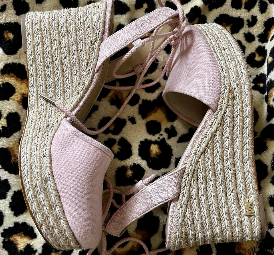 Sandalias Michael Kors para mujer alpargata con cordones talla 10M Foto 2 de 4
